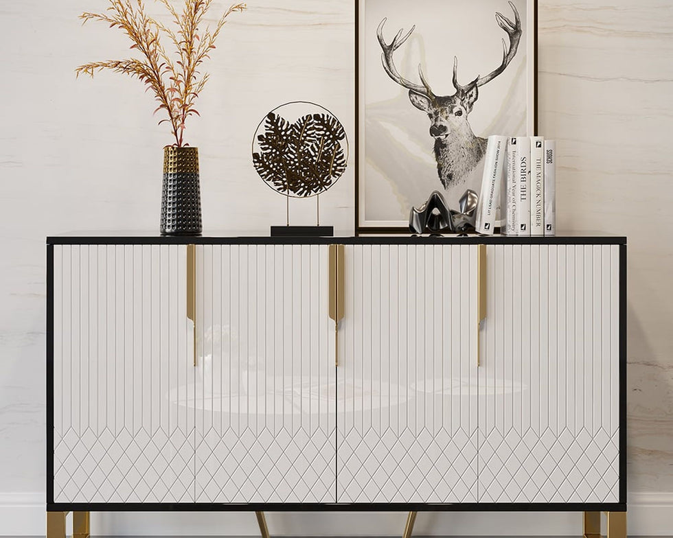 HMR - Aro Series Modern 59.1" Affordable Sideboard with Storage