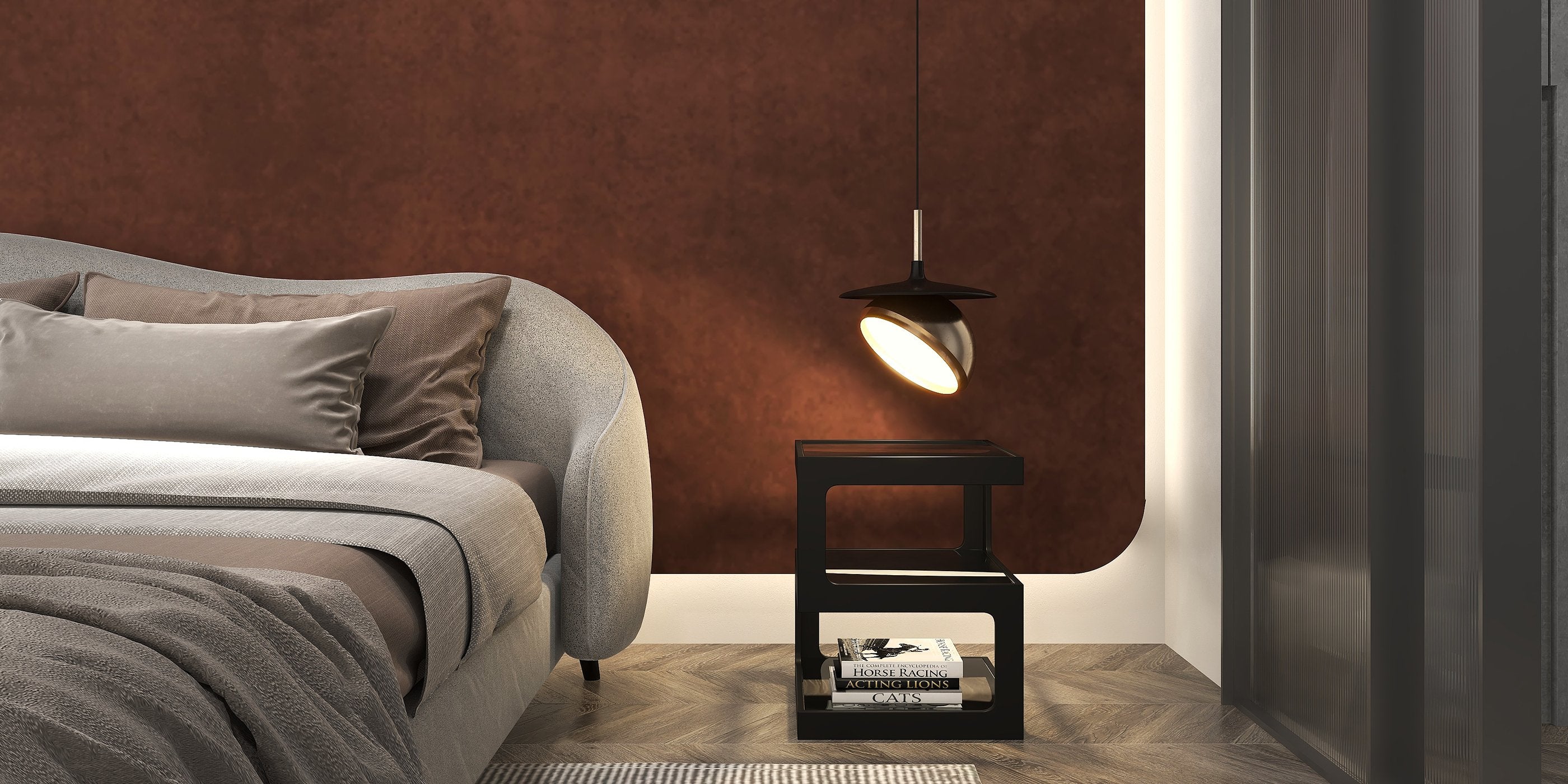 HMR - Modern Glass End Table with 3 Tiers