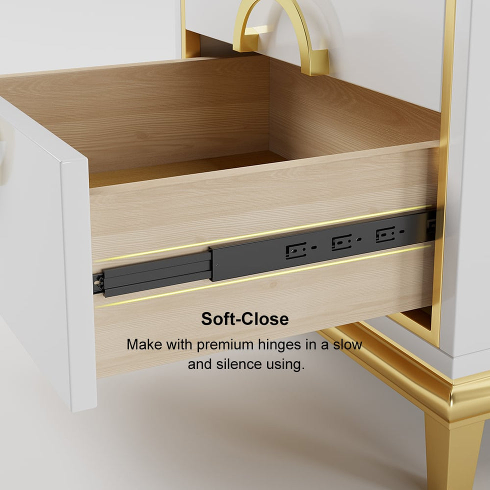 HMR - Tile Modern Nightstand with 2 Drawers