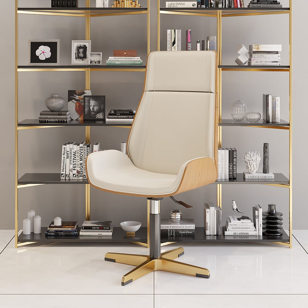 HMR - Modern Home Office Chair with Upholstered High Back
