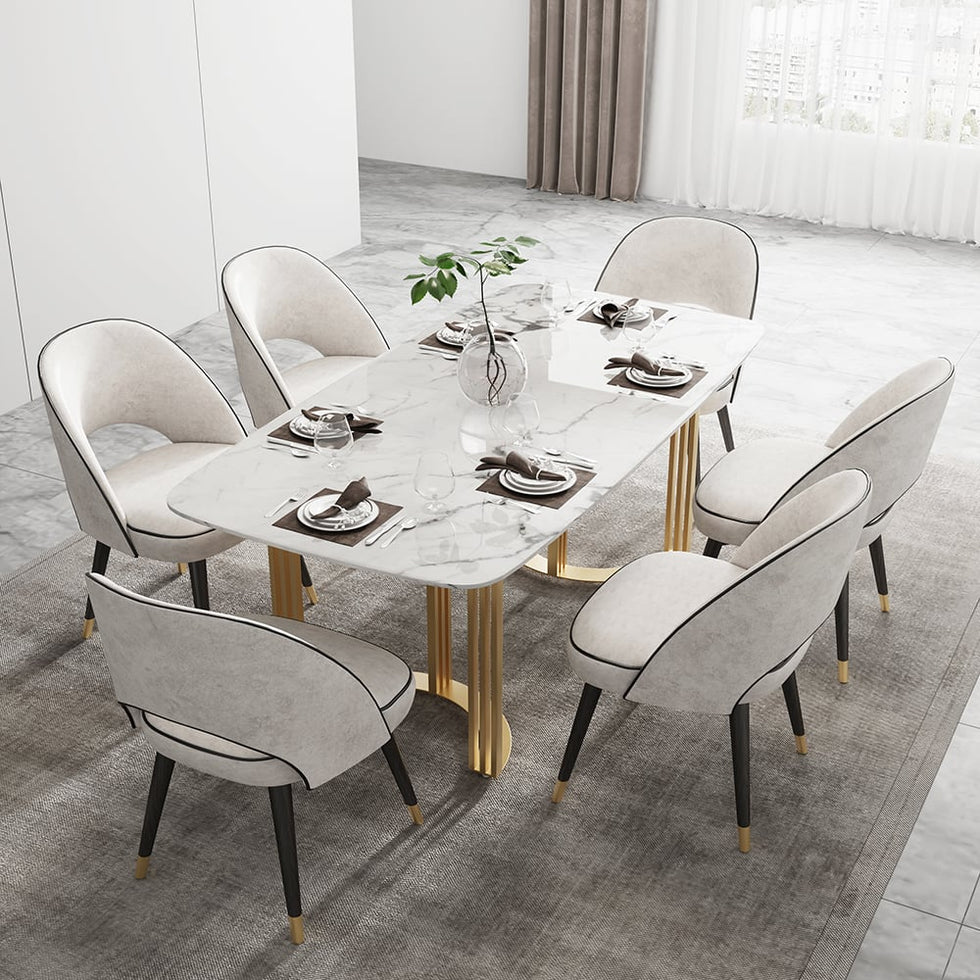 HMR - Modern 63" Rectangle Dining Table for 4-6 People
