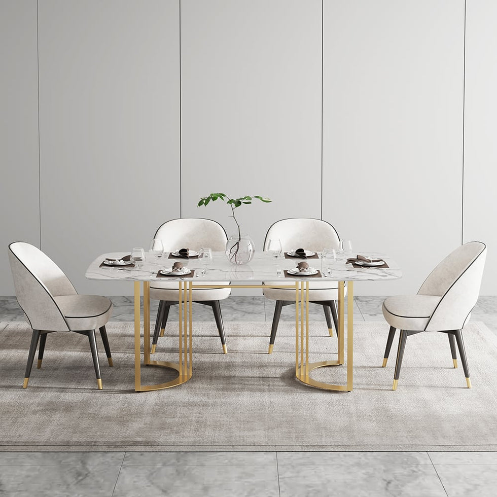 HMR - Modern 63" Rectangle Dining Table for 4-6 People