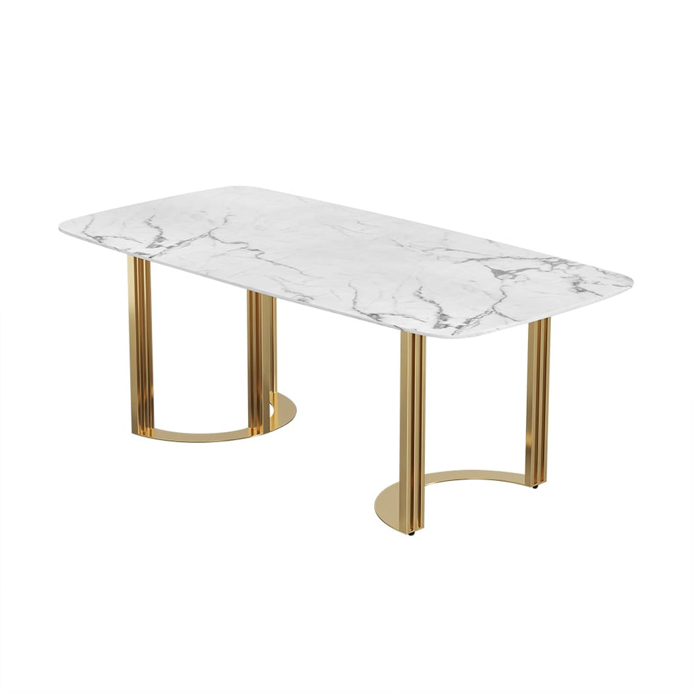 HMR - Modern 63" Rectangle Dining Table for 4-6 People