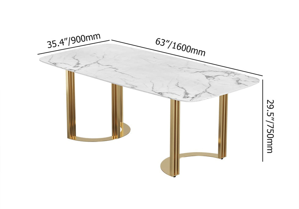 HMR - Modern 63" Rectangle Dining Table for 4-6 People