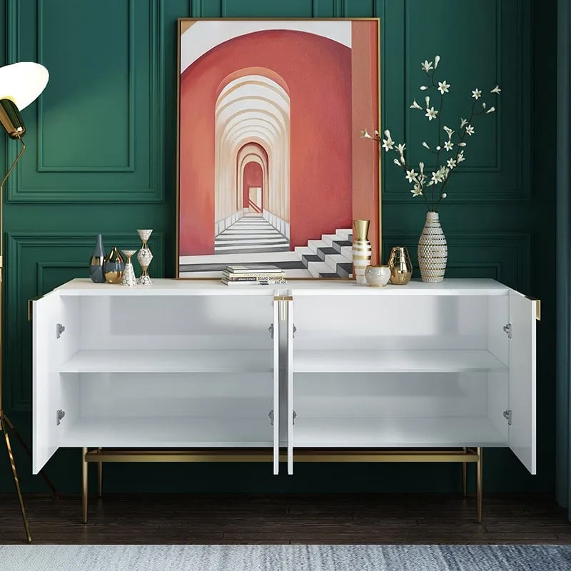 HMR - Twixer 59" Sideboard Buffet with Doors and Storage
