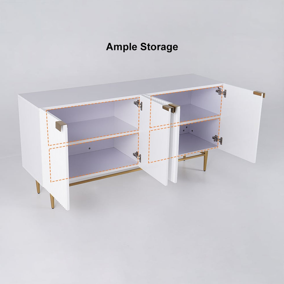 HMR - Twixer 59" Sideboard Buffet with Doors and Storage