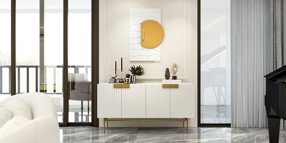 HMR - Twixer 59" Sideboard Buffet with Doors and Storage