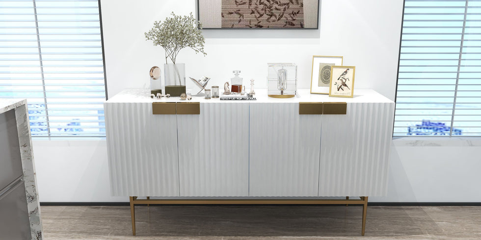 HMR - Twixer 59" Sideboard Buffet with Doors and Storage