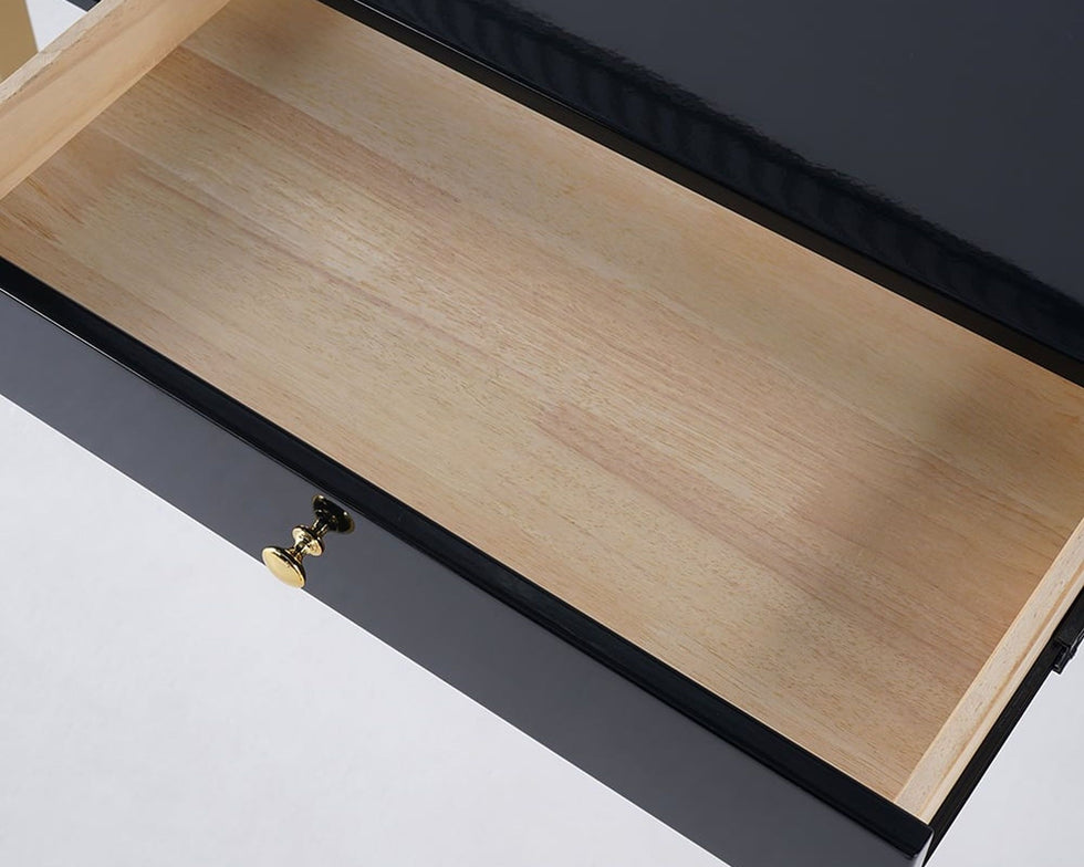 HMR - Modern 47" Office Computer Desk with Drawer and Gold Base
