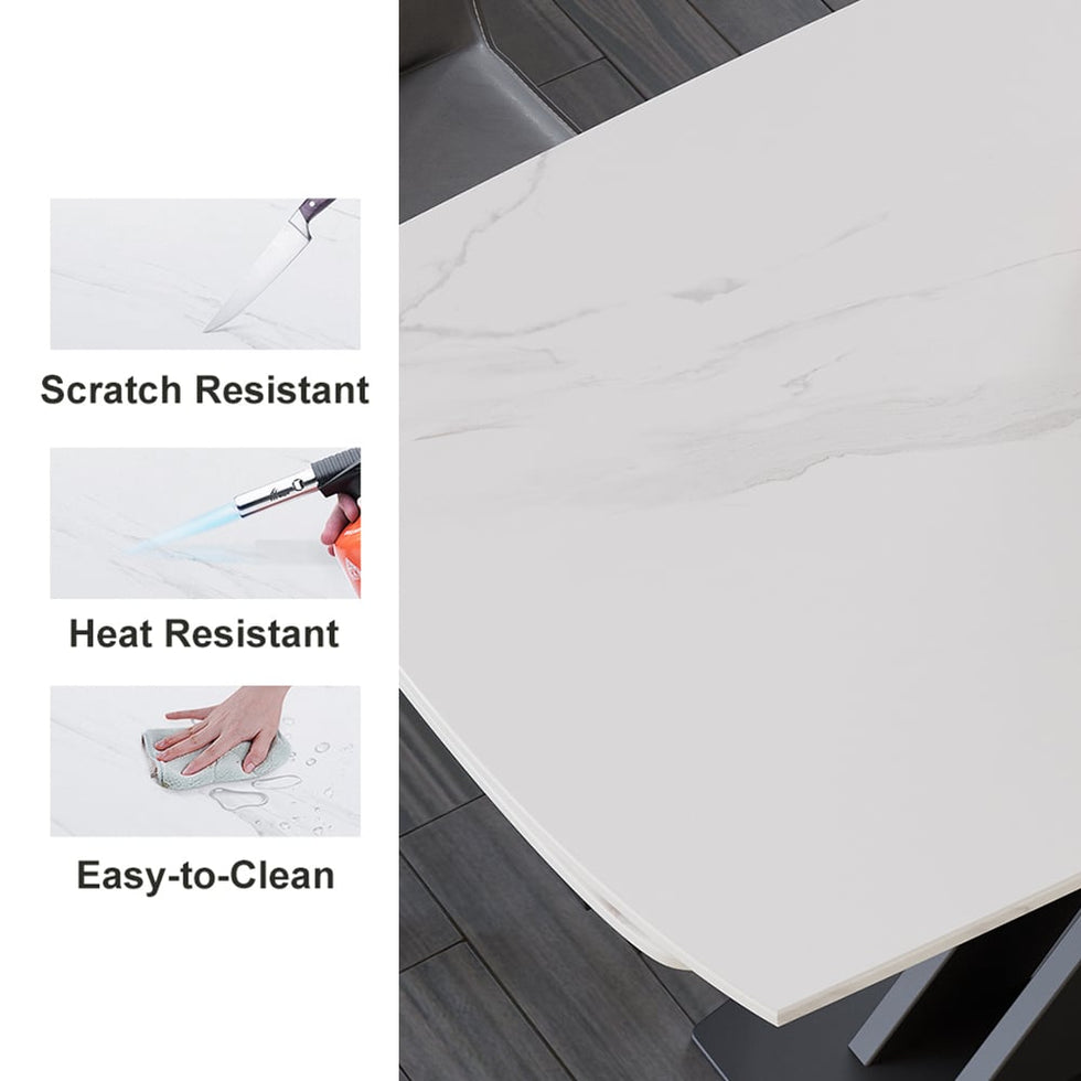 HMR - 71" Modern Extendable Dining Table for 4-6 People