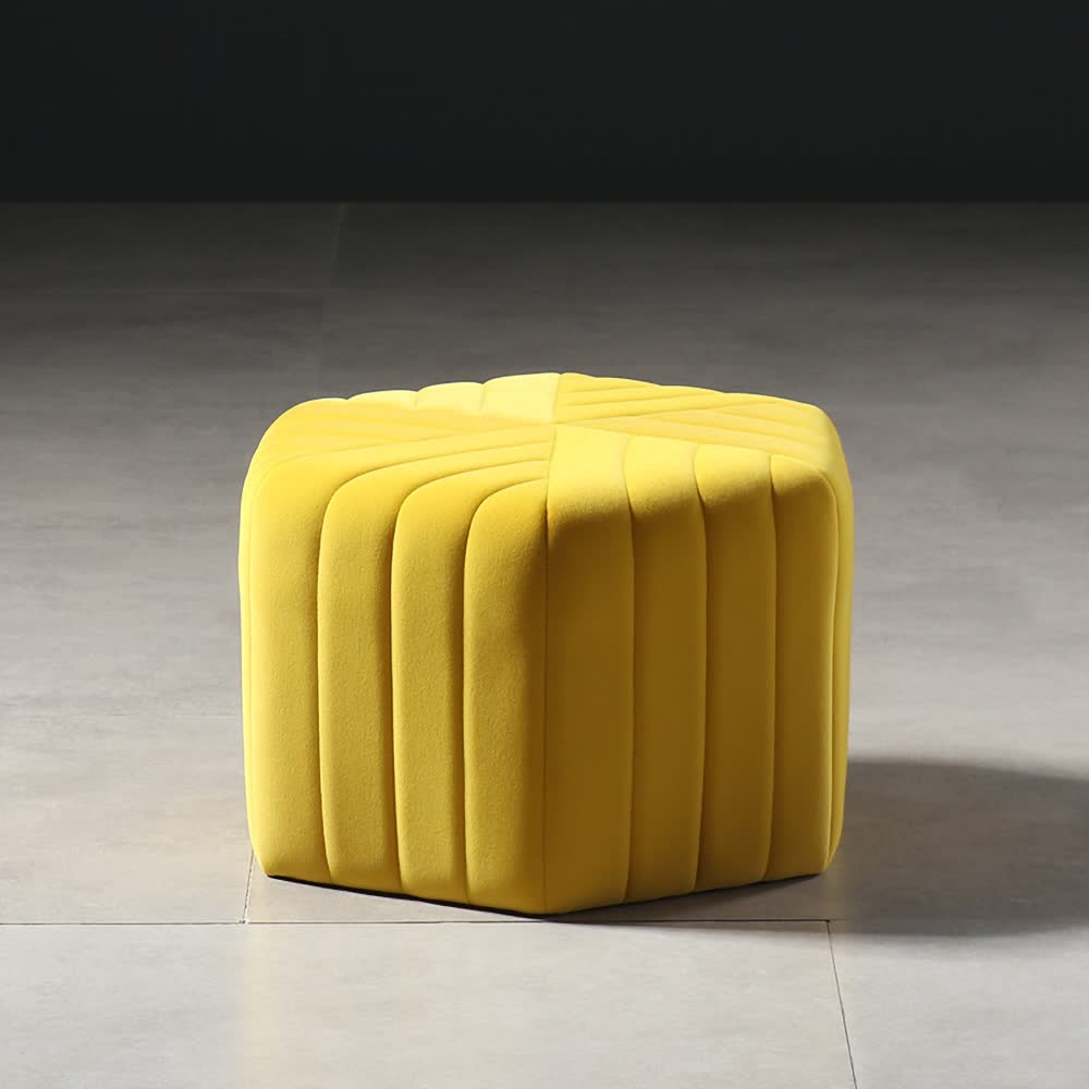 HMR - Wide Hexagonal Pouf Ottoman