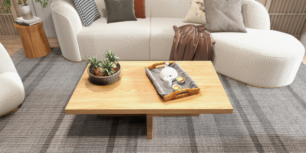 HMR - Curved Sectional Upholstered 5-Seater Sofa in 134" W, White