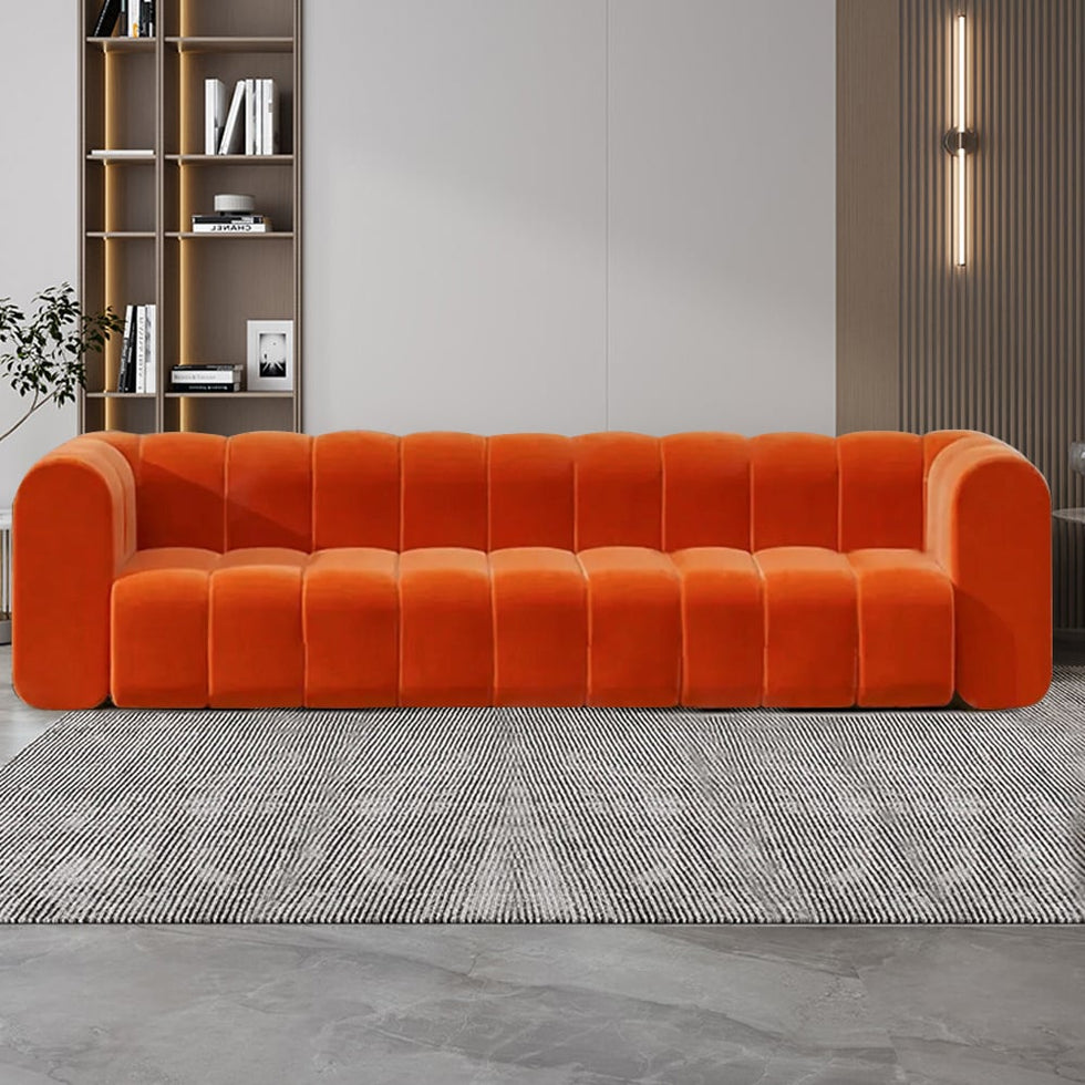 HMR - Modern 3-Seater Sofa with Corduroy Upholstered