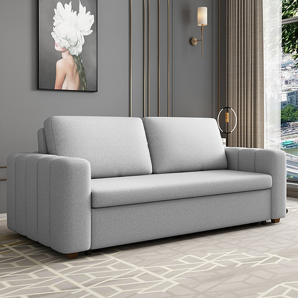 HMR - King 3-Seater Convertible Sleeper Sofa with Linen Upholstery