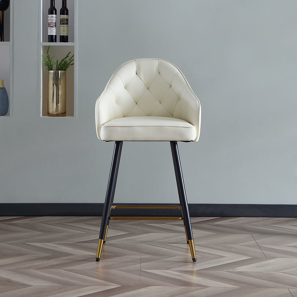 HMR - Modern Counter Stools with PU Leather Upholstery