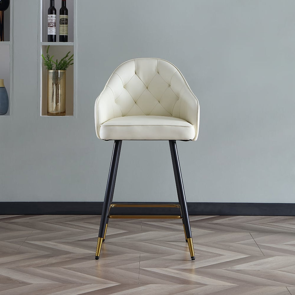 HMR - Modern Counter Stools with PU Leather Upholstery