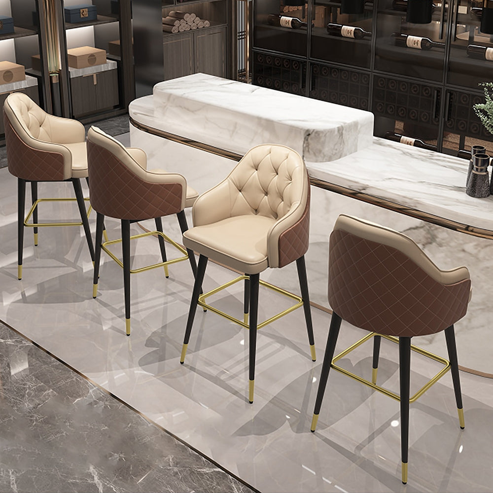 HMR - Modern Counter Stools with PU Leather Upholstery