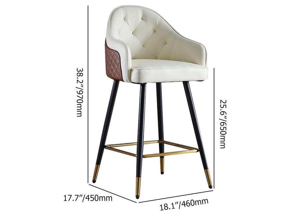 HMR - Modern Counter Stools with PU Leather Upholstery