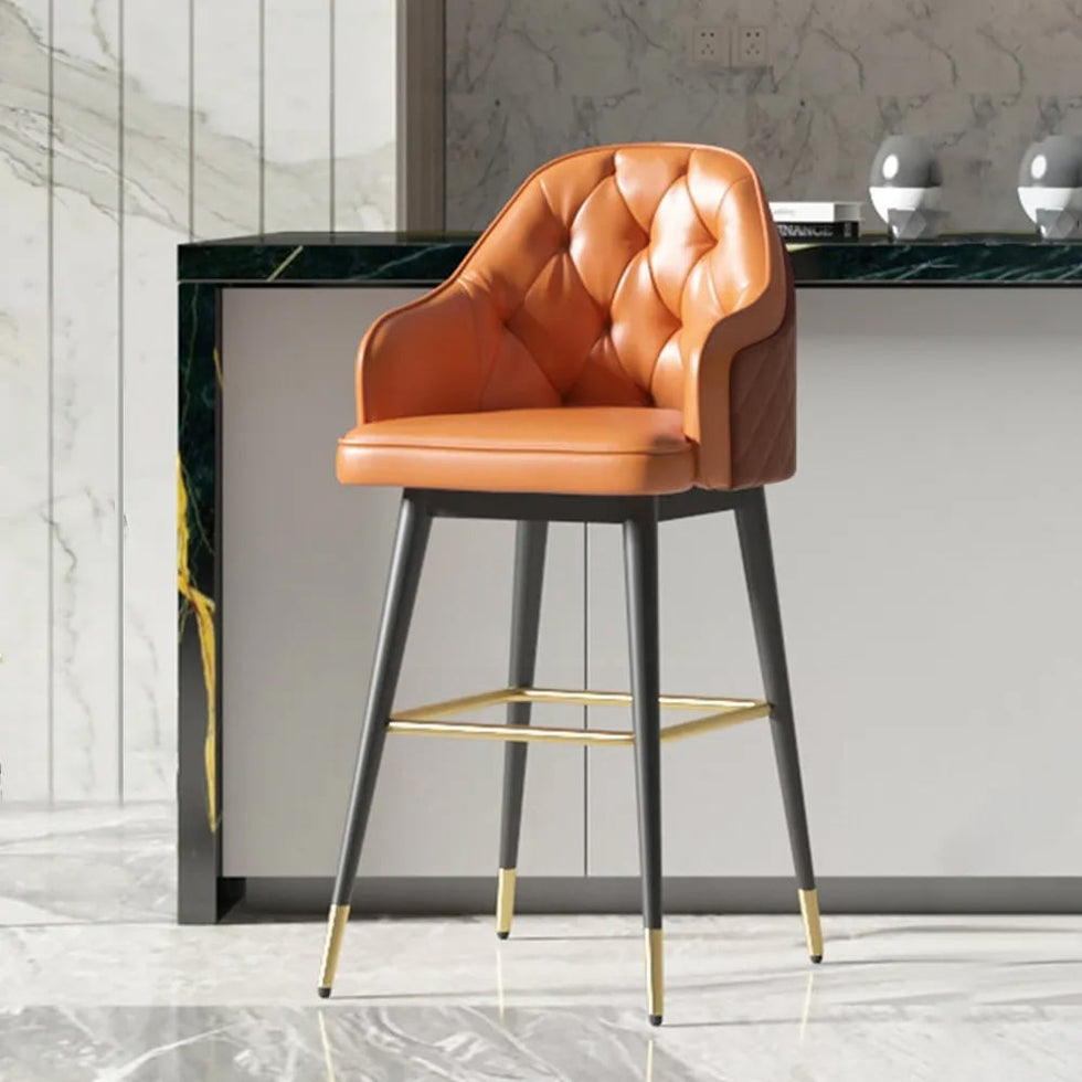 HMR - Modern Counter Stools with PU Leather Upholstery