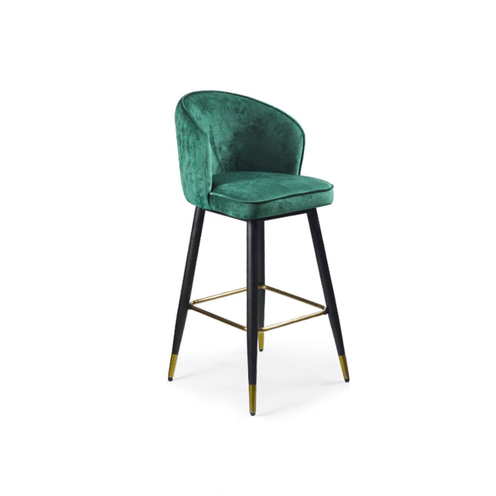 HMR - Modern Bar Stools with Velvet Upholstery