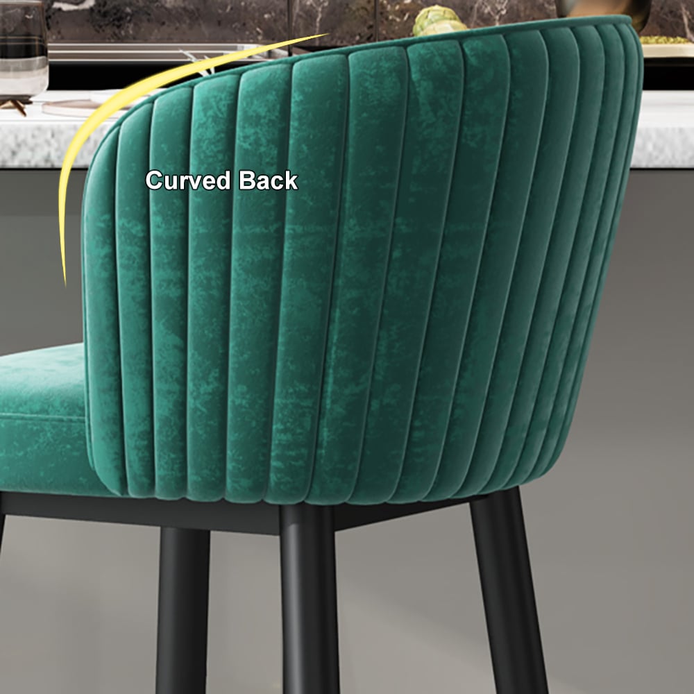HMR - Modern Bar Stools with Velvet Upholstery