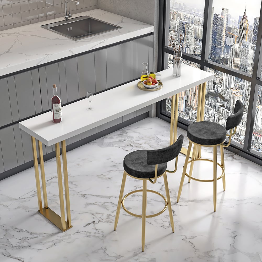HMR - Affordable Luxury Modern Velvet Upholstered Bar Stools