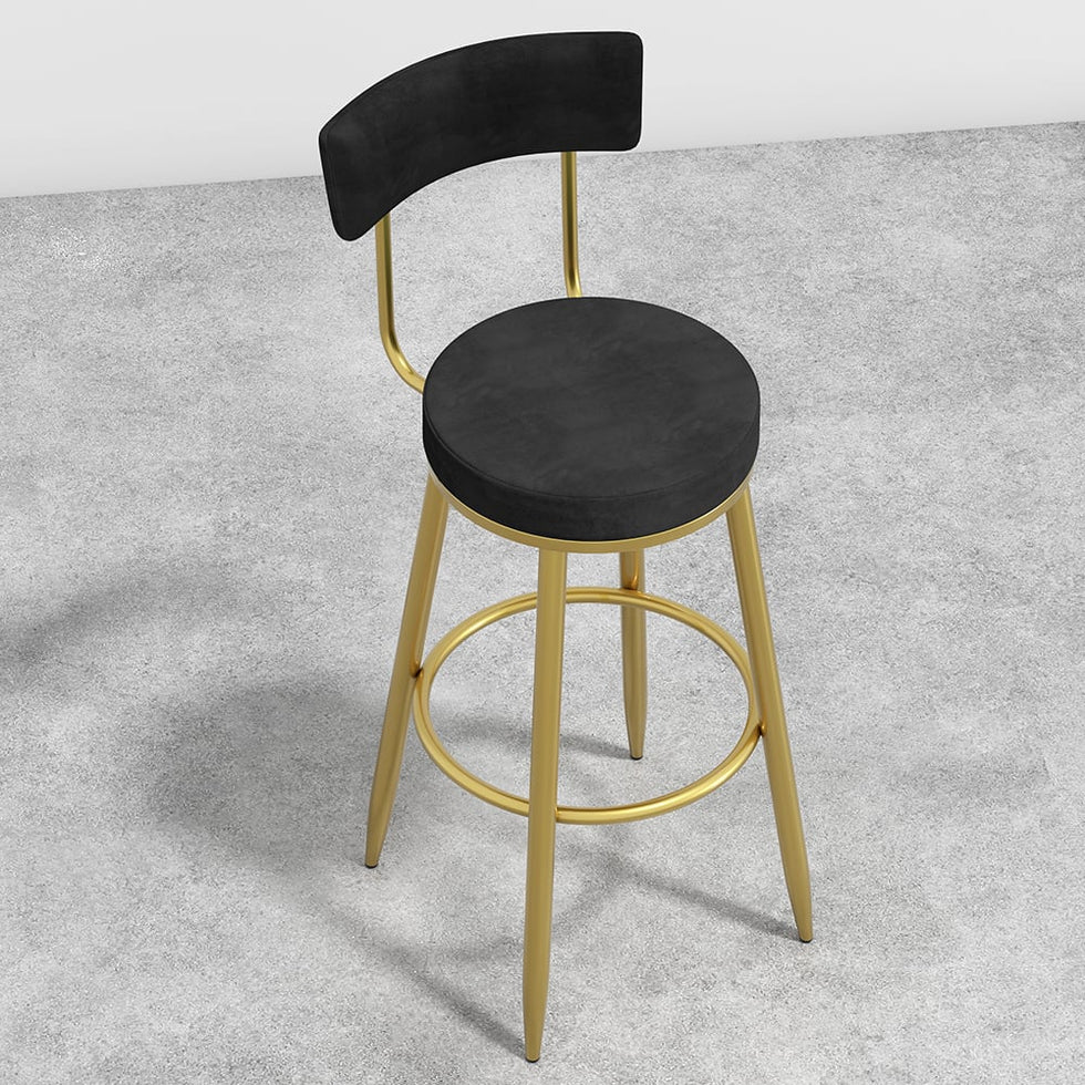 HMR - Affordable Luxury Modern Velvet Upholstered Bar Stools
