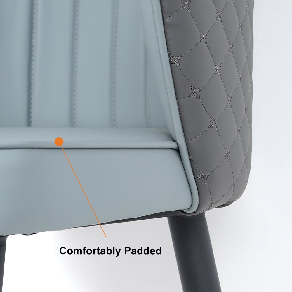 HMR - Modern Bar Stools with PU Leather Upholstery