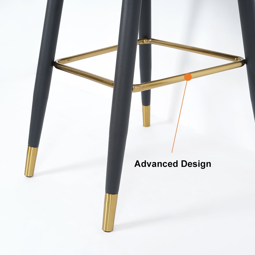HMR - Modern Bar Stools with PU Leather Upholstery