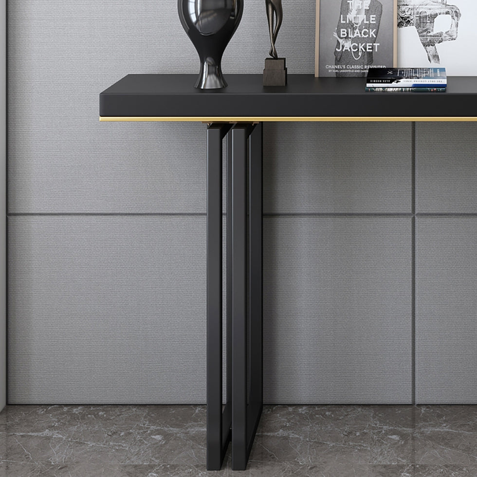 HMR - Accent Solid Wood and Metal Narrow Console Table in Large 47" in 47.2"L