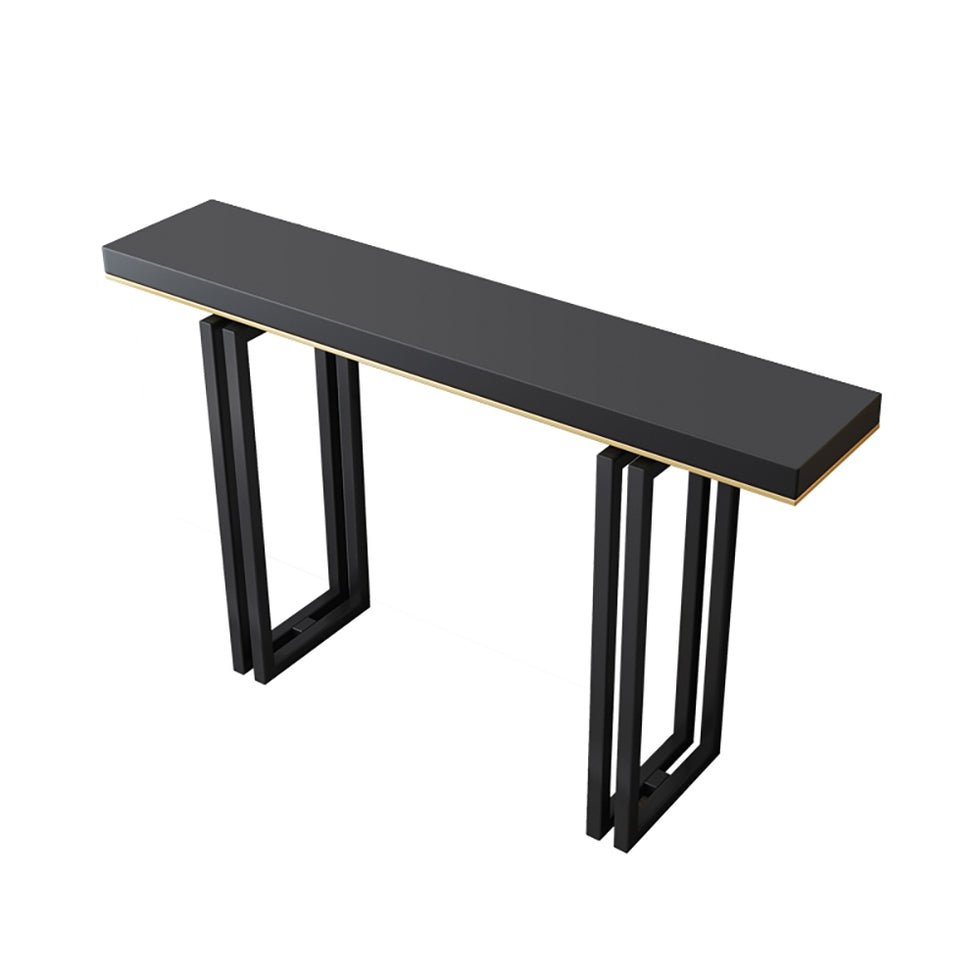 HMR - Accent Solid Wood and Metal Narrow Console Table in Large 47" in 47.2"L