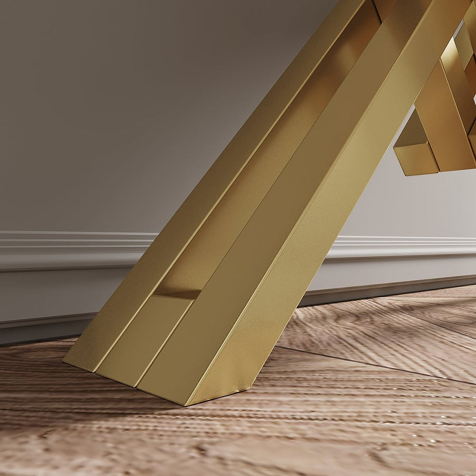 HMR - 59" Narrow Console Table with Base Metal