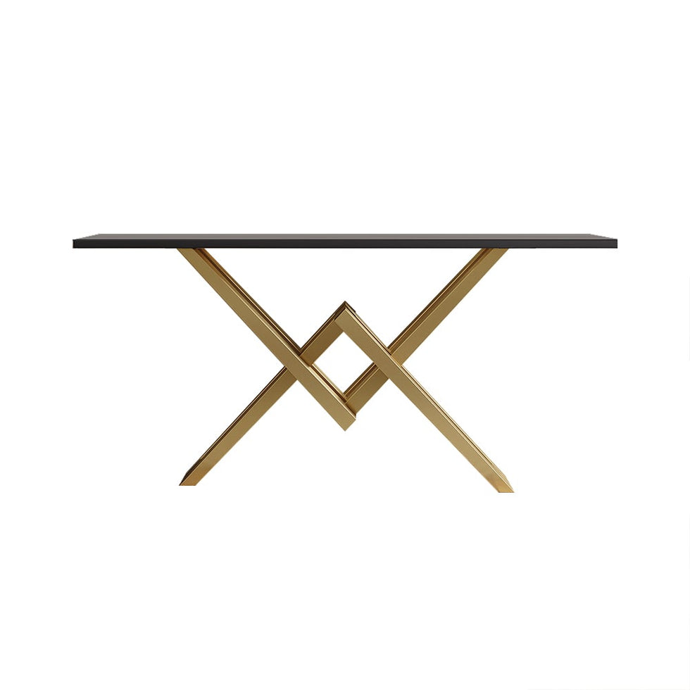 HMR - 59" Narrow Console Table with Base Metal
