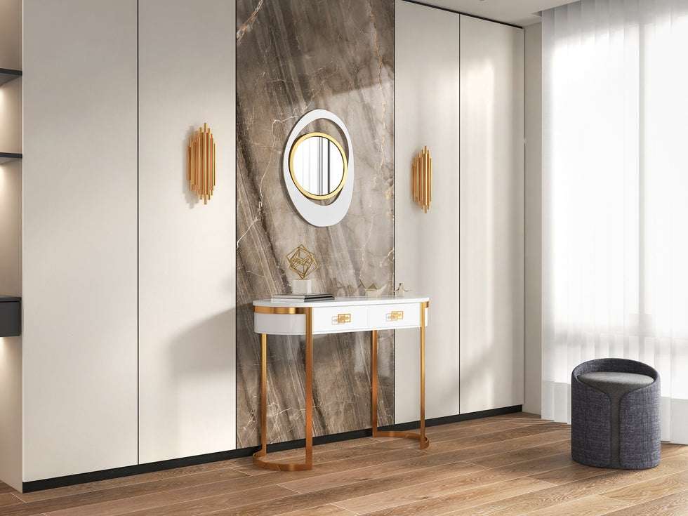 HMR - Modern Console Table with Drawers