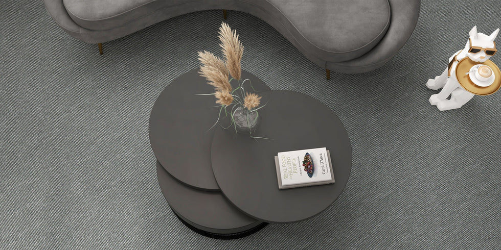 HMR - Dog Sculpture Resin Side Table with Tray Top & Tissue Box