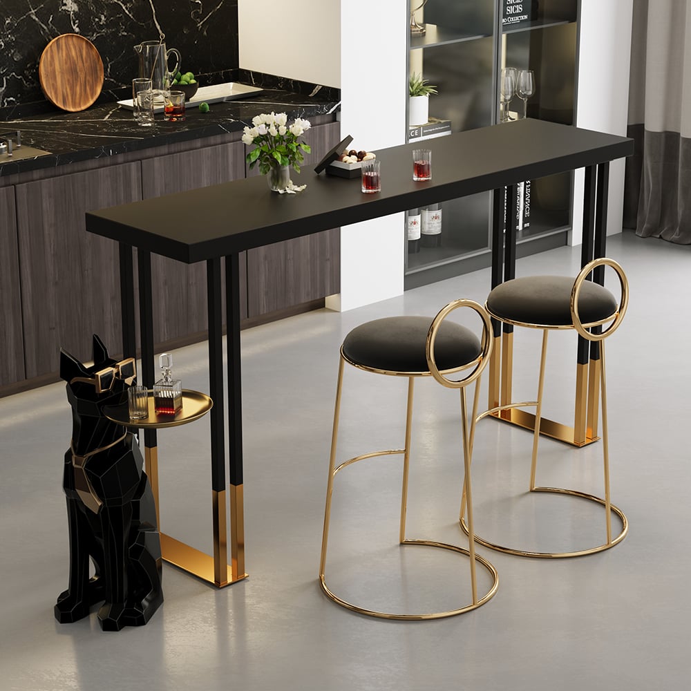 HMR - Dog Sculpture Resin Side Table with Tray Top & Tissue Box