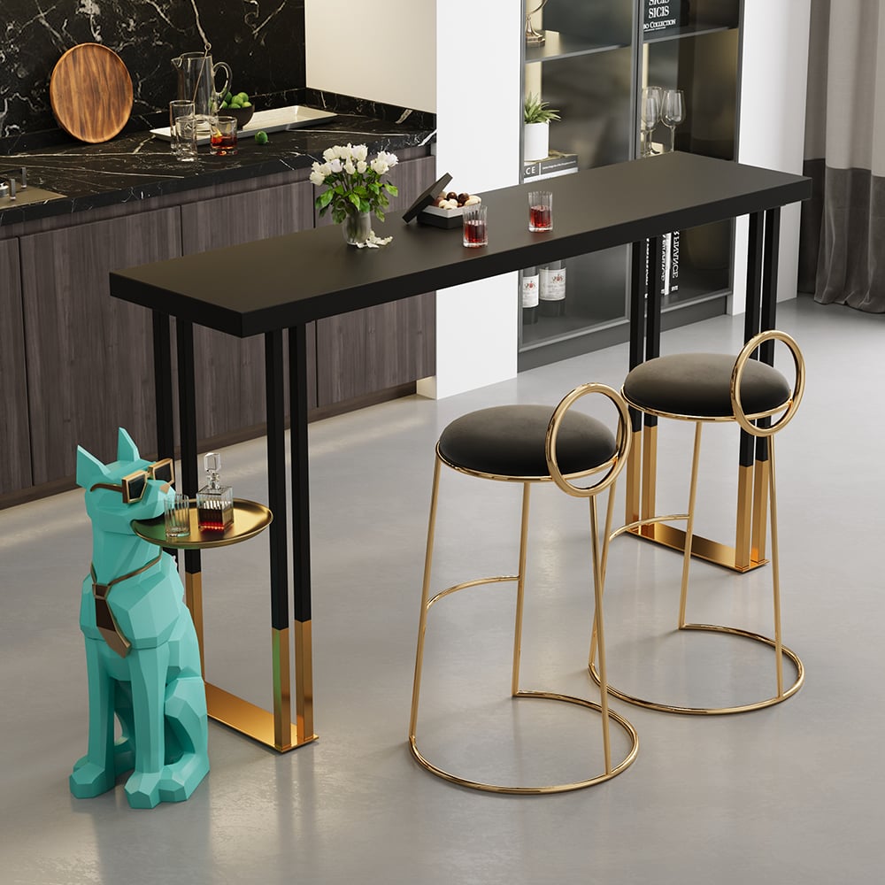 HMR - Dog Sculpture Resin Side Table with Tray Top & Tissue Box