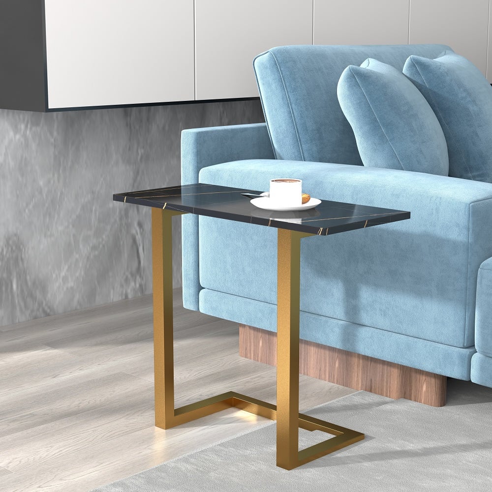 HMR - C-Shaped 26" Rectangle Side Table