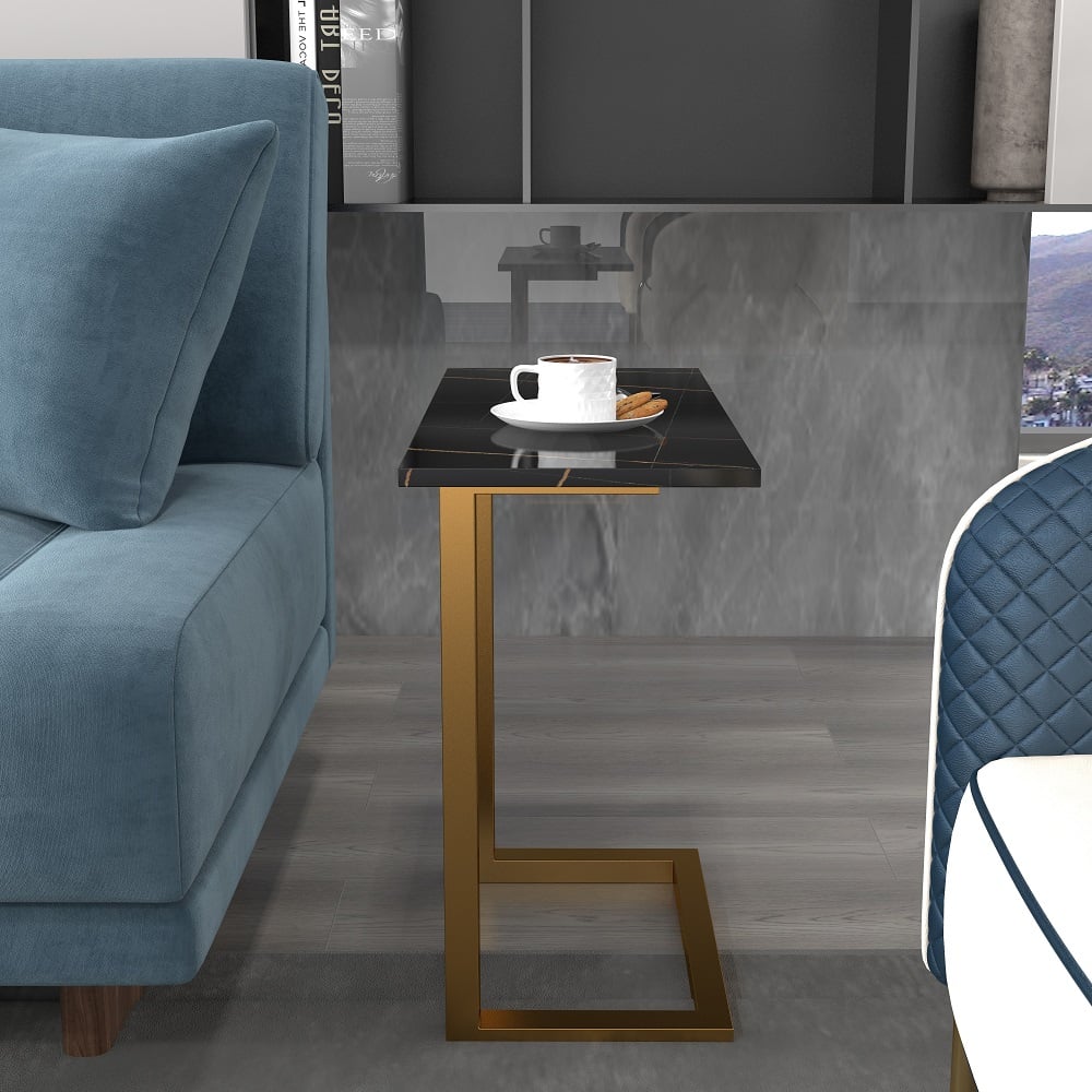 HMR - C-Shaped 26" Rectangle Side Table