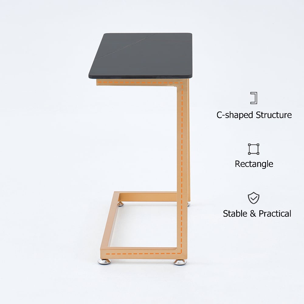 HMR - C-Shaped 26" Rectangle Side Table