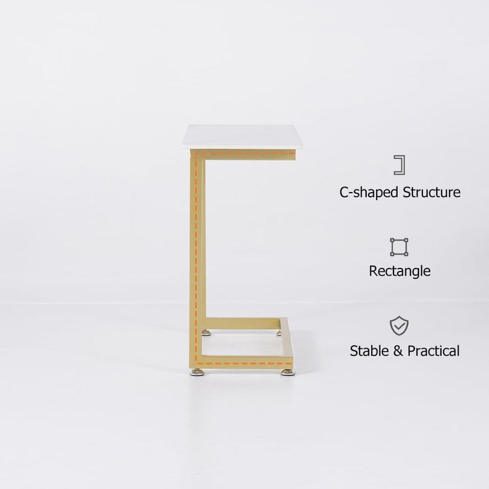 HMR - C-Shaped 26" Rectangle Side Table