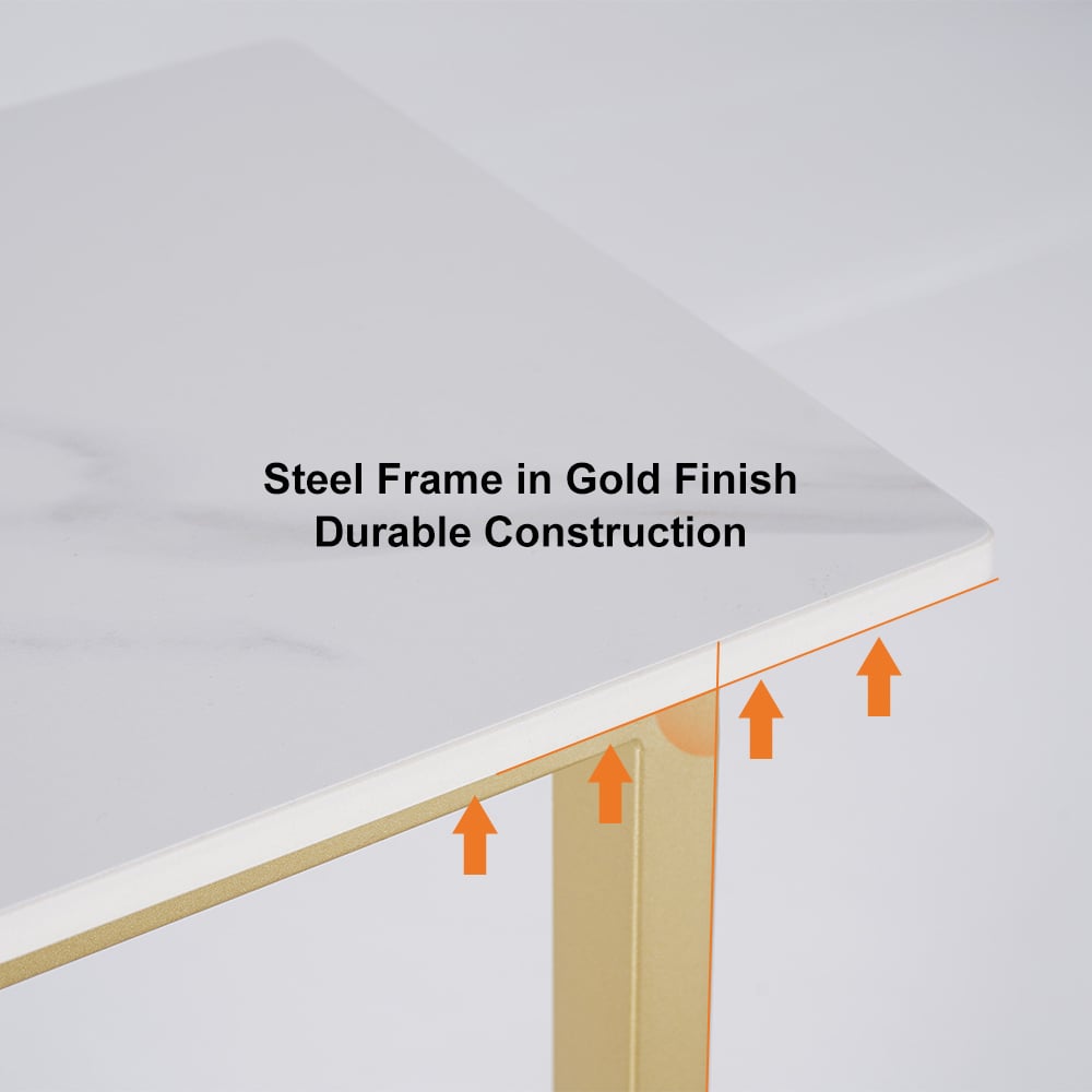 HMR - C-Shaped 26" Rectangle Side Table