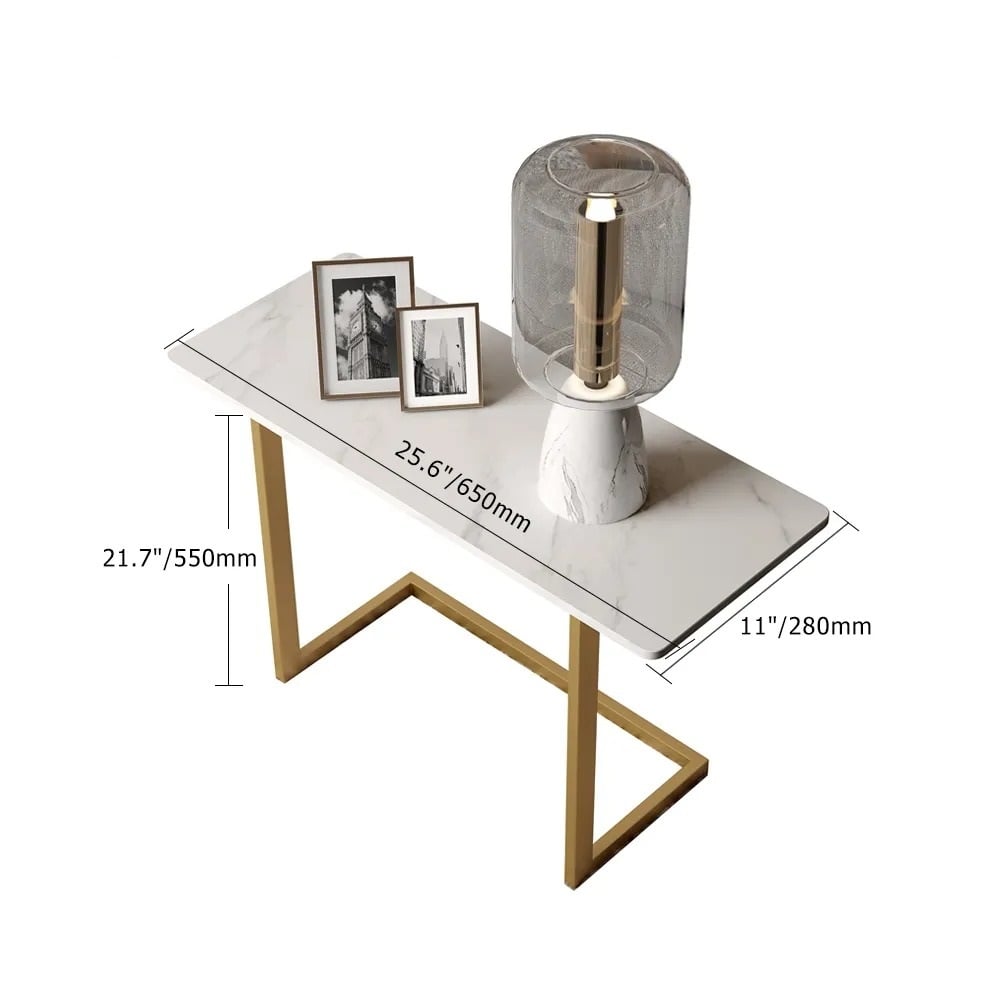 HMR - C-Shaped 26" Rectangle Side Table