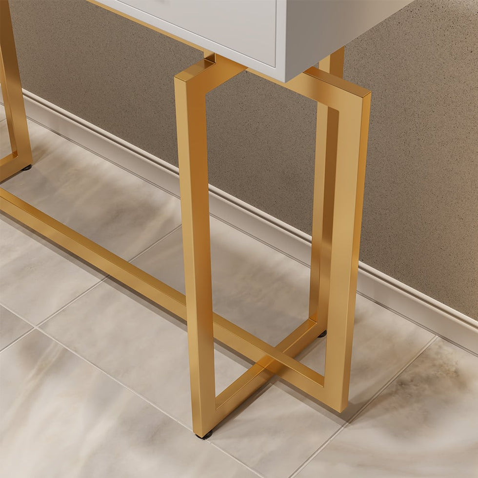 HMR - Modern Narrow 40" Console Table with Storage Drawers