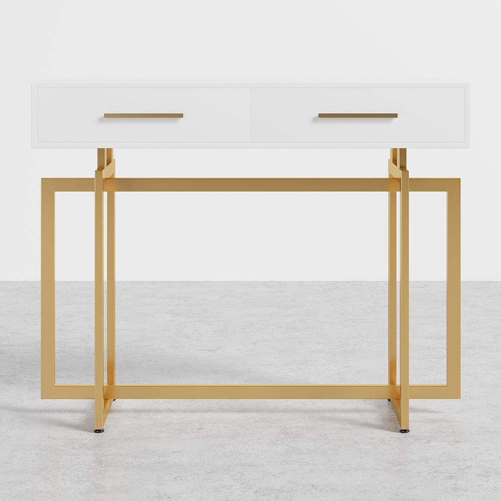 HMR - Modern Narrow 40" Console Table with Storage Drawers