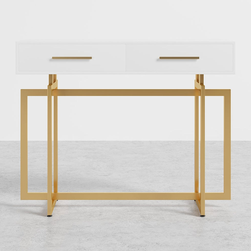 HMR - Modern Narrow 40" Console Table with Storage Drawers