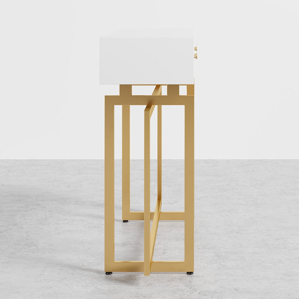 HMR - Modern Narrow 40" Console Table with Storage Drawers