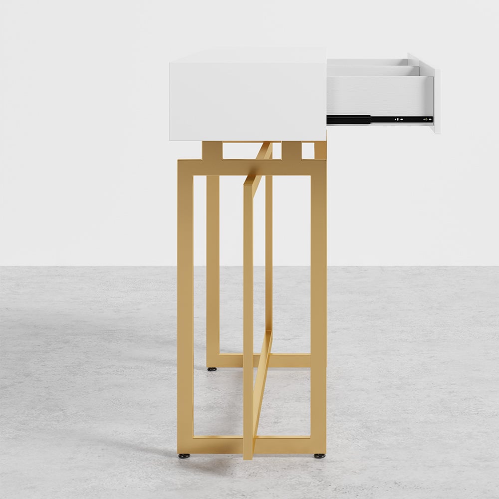 HMR - Modern Narrow 40" Console Table with Storage Drawers