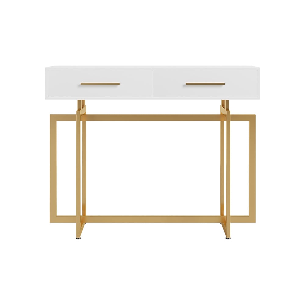 HMR - Modern Narrow 40" Console Table with Storage Drawers