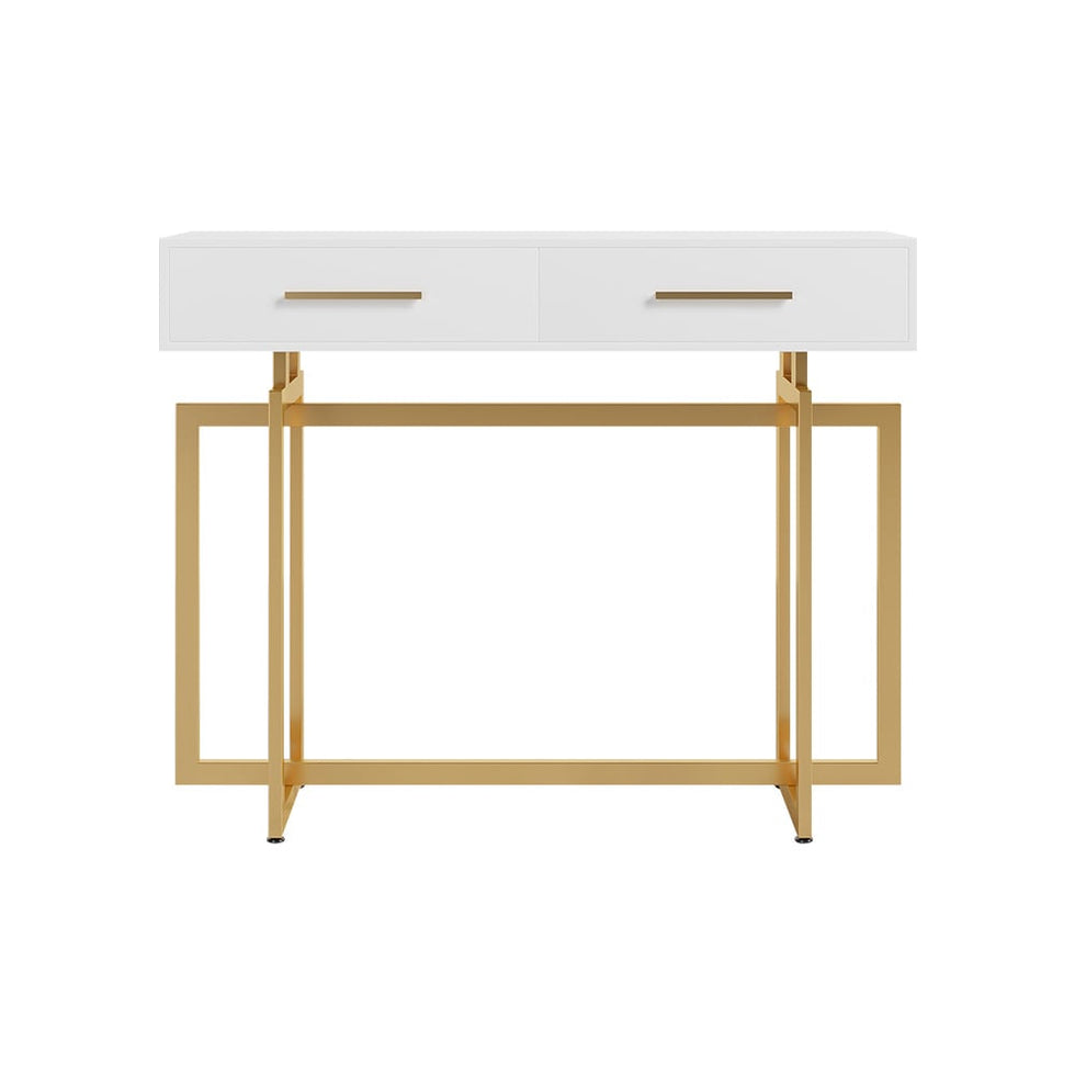 HMR - Modern Narrow 40" Console Table with Storage Drawers